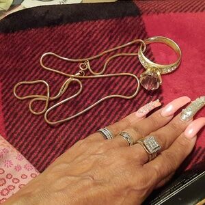 BIG A$$ SEXY CLASSY NOVELTY GPLD DIAMOND 💎 CLASSES JOLDER NECKLACE